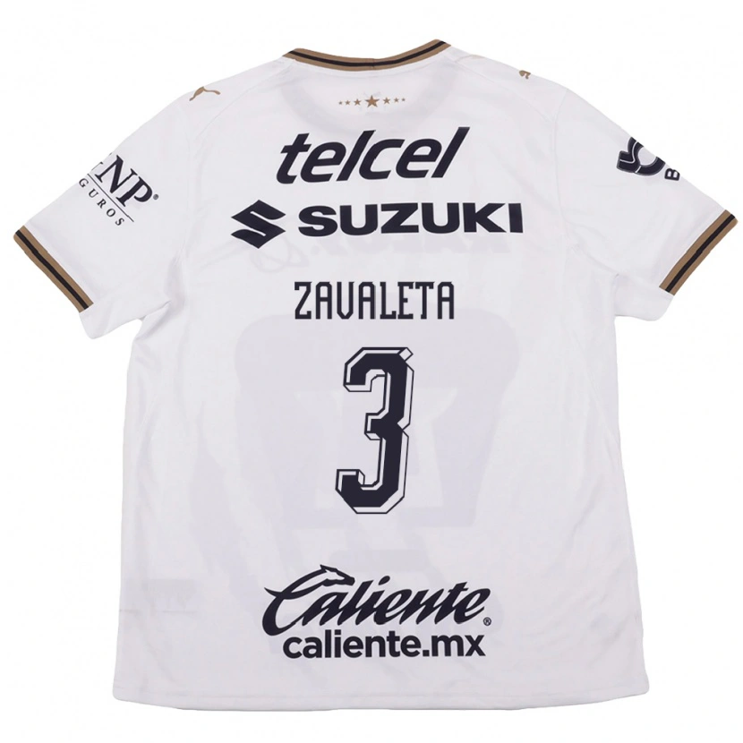 Danxen Mujer Camiseta Rebeca Zavaleta #3 Blanco Negro Marrón 2ª Equipación 2026/27 La Camisa México