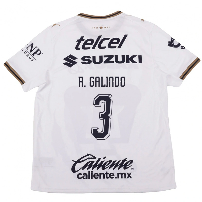 Danxen Mujer Camiseta José Galindo #3 Blanco Negro Marrón 2ª Equipación 2026/27 La Camisa México