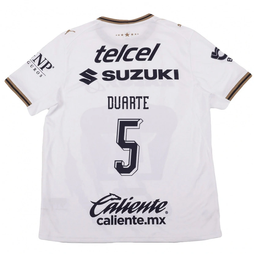 Danxen Mujer Camiseta Rubén Duarte #5 Blanco Negro Marrón 2ª Equipación 2026/27 La Camisa México