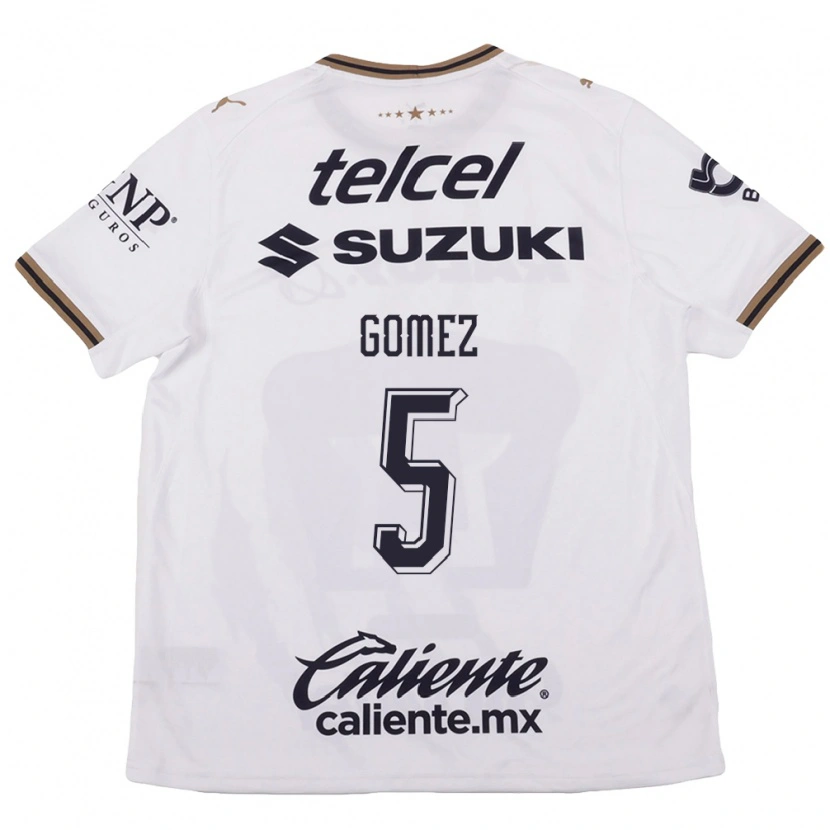 Danxen Mujer Camiseta Kimberli Gomez #5 Blanco Negro Marrón 2ª Equipación 2026/27 La Camisa México