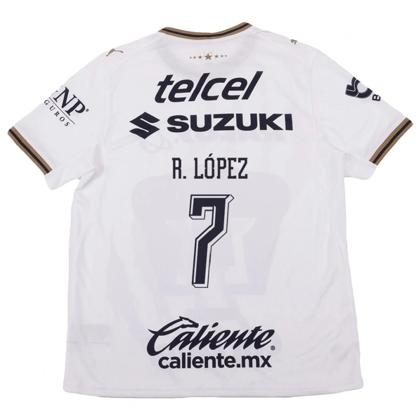 Danxen Mujer Camiseta Rodrigo López #7 Blanco Negro Marrón 2ª Equipación 2026/27 La Camisa México