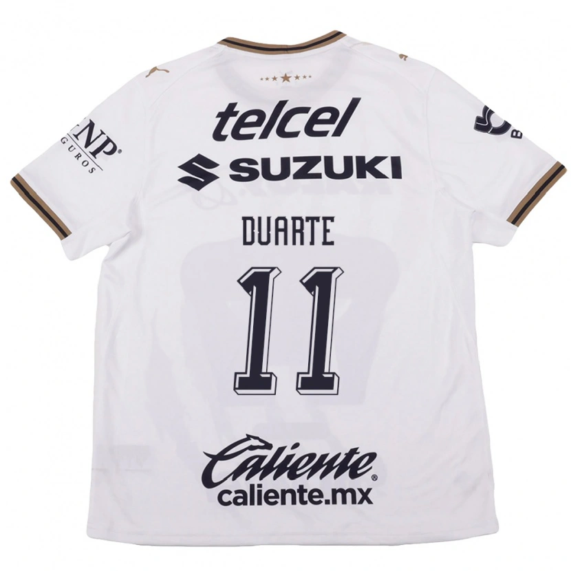 Danxen Mujer Camiseta Luz Duarte #11 Blanco Negro Marrón 2ª Equipación 2026/27 La Camisa México