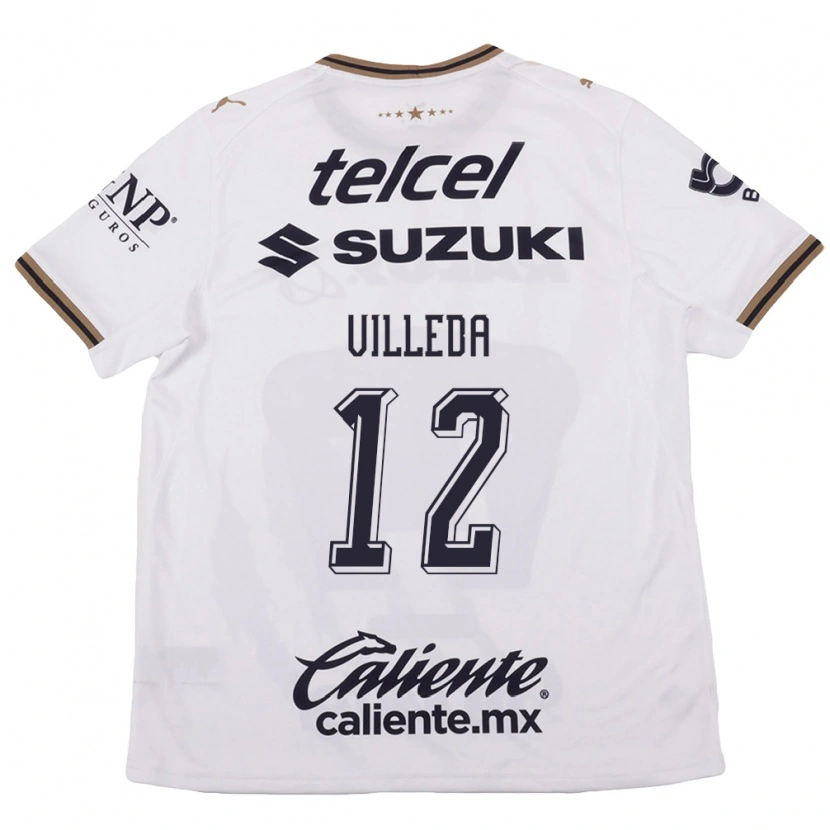 Danxen Mujer Camiseta Melany Villeda #12 Blanco Negro Marrón 2ª Equipación 2026/27 La Camisa México
