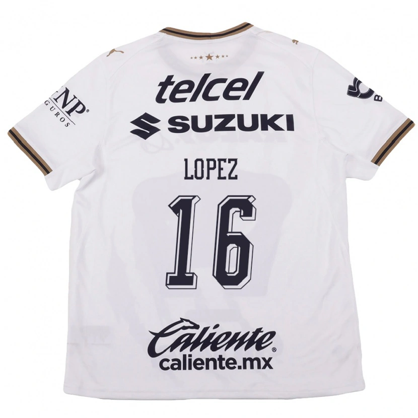 Danxen Mujer Camiseta Samantha Lopez #16 Blanco Negro Marrón 2ª Equipación 2026/27 La Camisa México