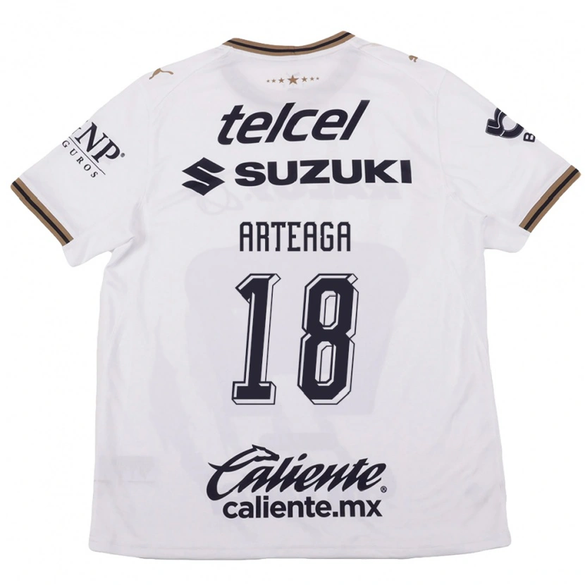 Danxen Mujer Camiseta Víctor Arteaga #18 Blanco Negro Marrón 2ª Equipación 2026/27 La Camisa México