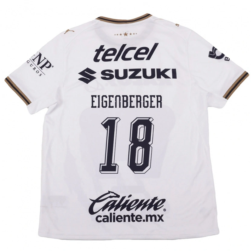 Danxen Mujer Camiseta Chandra Eigenberger #18 Blanco Negro Marrón 2ª Equipación 2026/27 La Camisa México