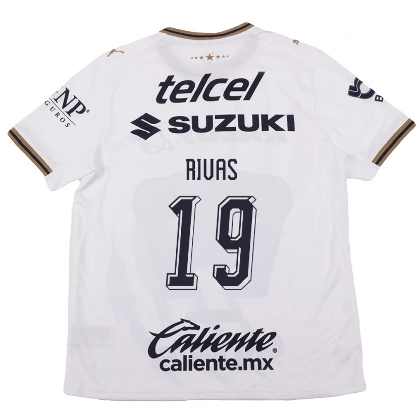 Danxen Mujer Camiseta Jesús Rivas #19 Blanco Negro Marrón 2ª Equipación 2026/27 La Camisa México