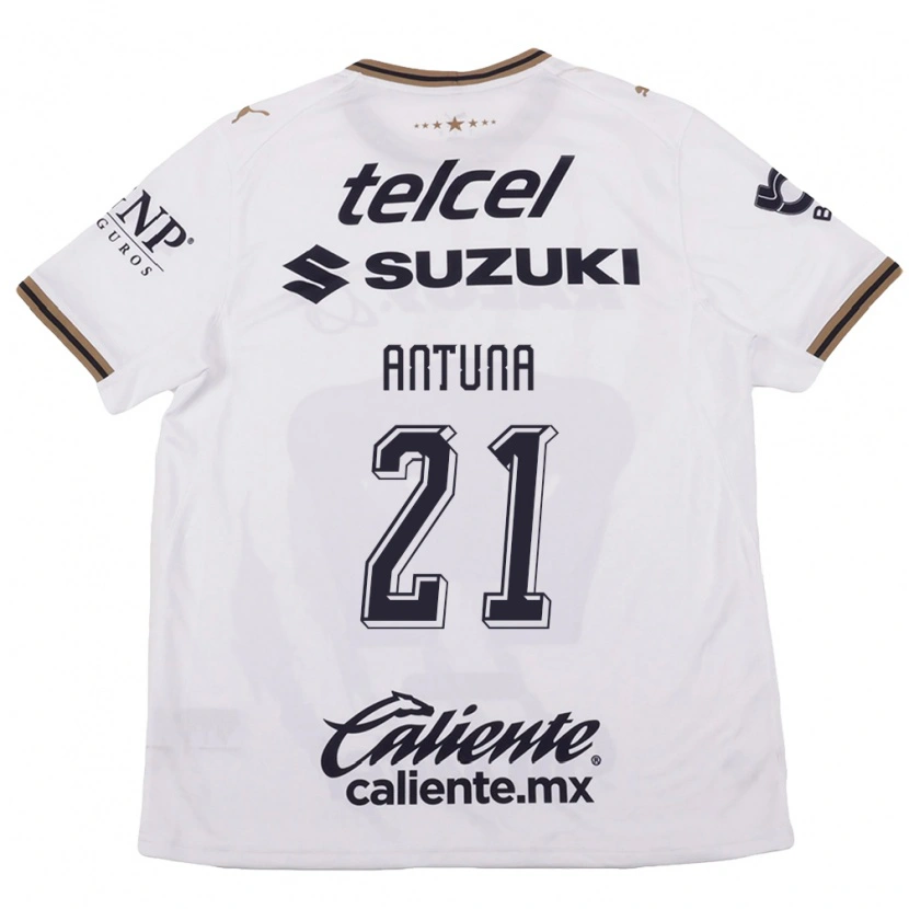 Danxen Mujer Camiseta Uriel Antuna #21 Blanco Negro Marrón 2ª Equipación 2026/27 La Camisa México