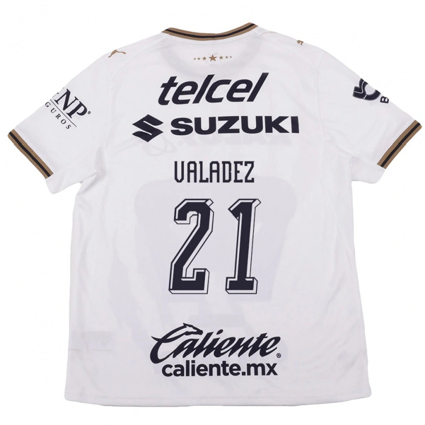 Danxen Mujer Camiseta Natalia Macias Valadez #21 Blanco Negro Marrón 2ª Equipación 2026/27 La Camisa México