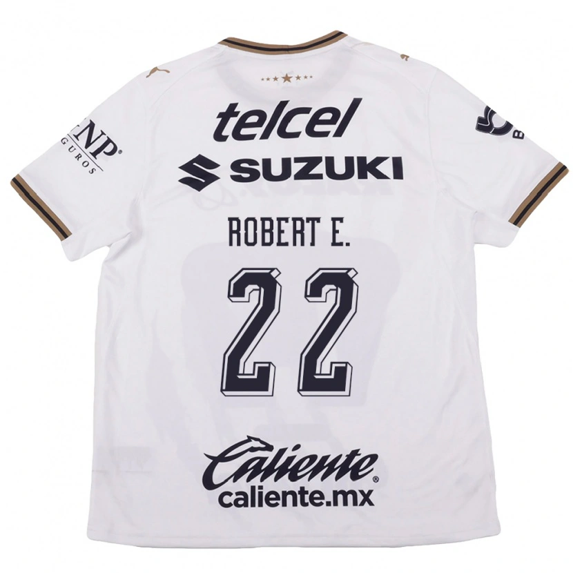 Danxen Mujer Camiseta Robert Ergas #22 Blanco Negro Marrón 2ª Equipación 2026/27 La Camisa México