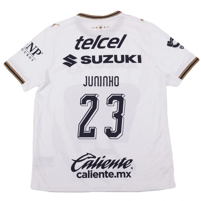 Danxen Mujer Camiseta Juninho #23 Blanco Negro Marrón 2ª Equipación 2026/27 La Camisa México