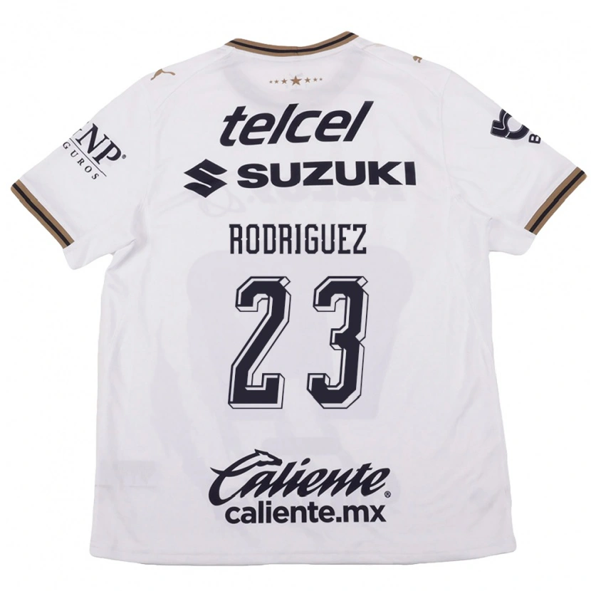 Danxen Mujer Camiseta Catherine Rodriguez #23 Blanco Negro Marrón 2ª Equipación 2026/27 La Camisa México