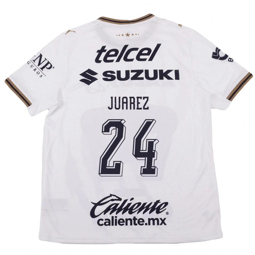 Danxen Mujer Camiseta Gabriela Juarez #24 Blanco Negro Marrón 2ª Equipación 2026/27 La Camisa México