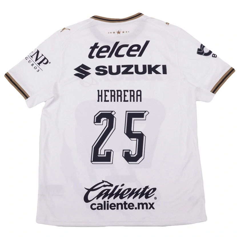 Danxen Mujer Camiseta Laura Herrera #25 Blanco Negro Marrón 2ª Equipación 2026/27 La Camisa México