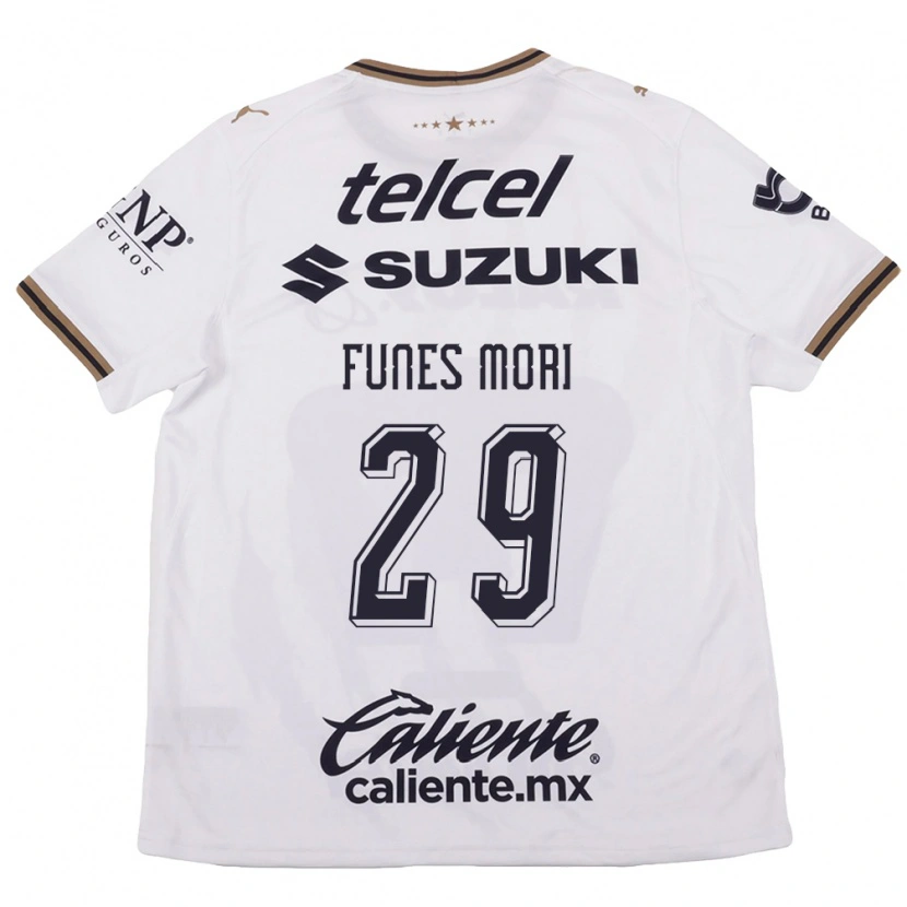 Danxen Mujer Camiseta Rogelio Funes Mori #29 Blanco Negro Marrón 2ª Equipación 2026/27 La Camisa México