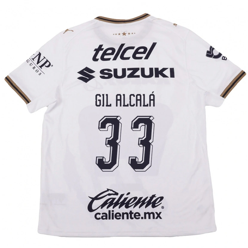 Danxen Mujer Camiseta Gil Alcala #33 Blanco Negro Marrón 2ª Equipación 2026/27 La Camisa México