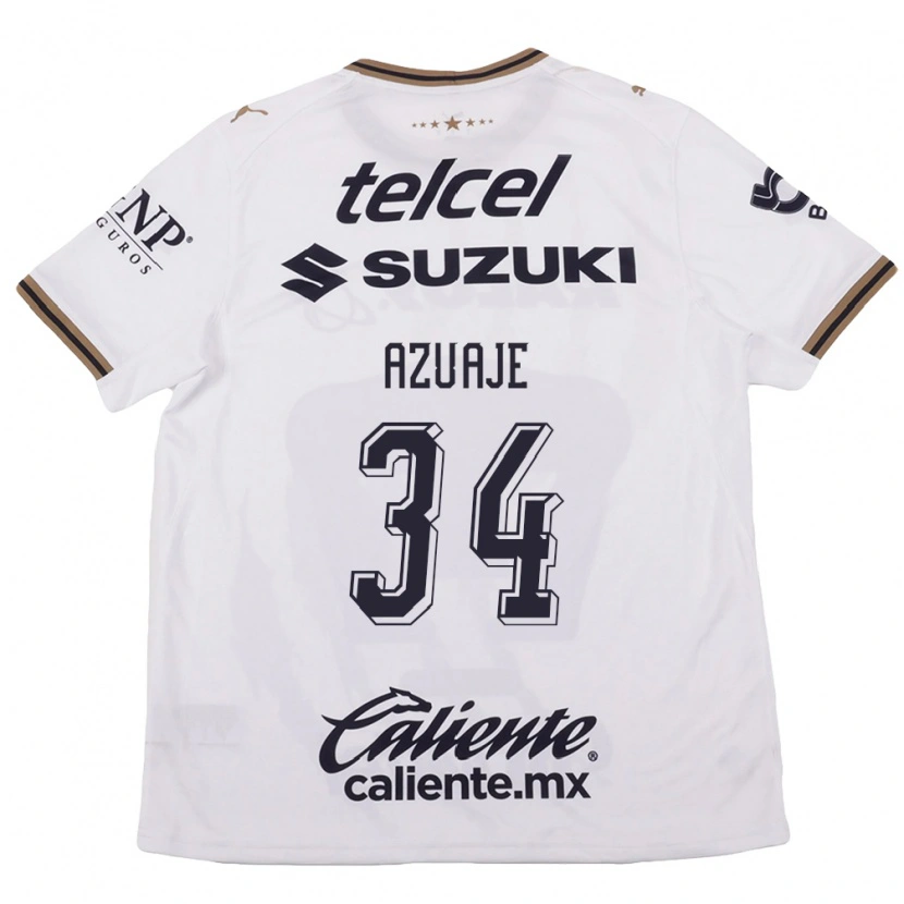 Danxen Mujer Camiseta Ángel Azuaje #34 Blanco Negro Marrón 2ª Equipación 2026/27 La Camisa México