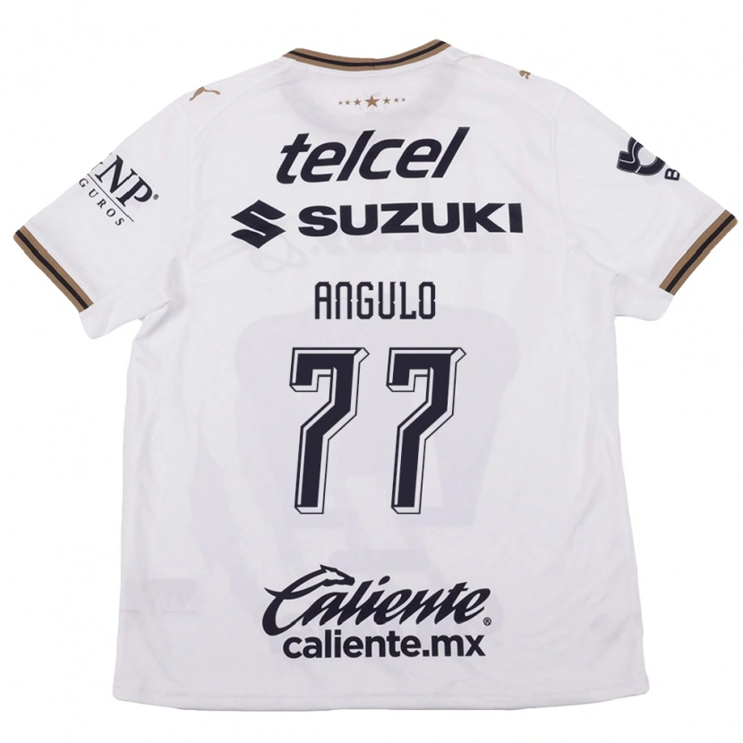 Danxen Mujer Camiseta Álvaro Angulo #77 Blanco Negro Marrón 2ª Equipación 2026/27 La Camisa México
