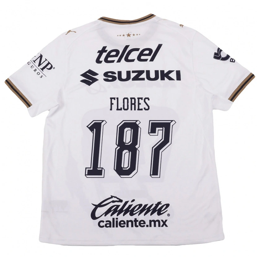 Danxen Mujer Camiseta Jonathan Flores #187 Blanco Negro Marrón 2ª Equipación 2026/27 La Camisa México