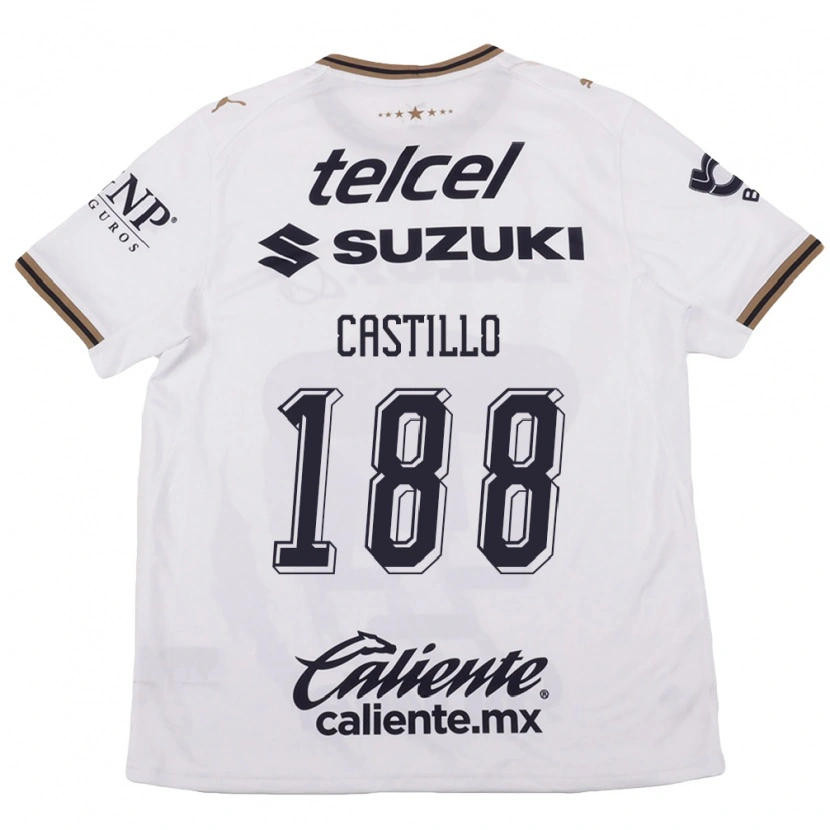 Danxen Mujer Camiseta Christian Castillo #188 Blanco Negro Marrón 2ª Equipación 2026/27 La Camisa México