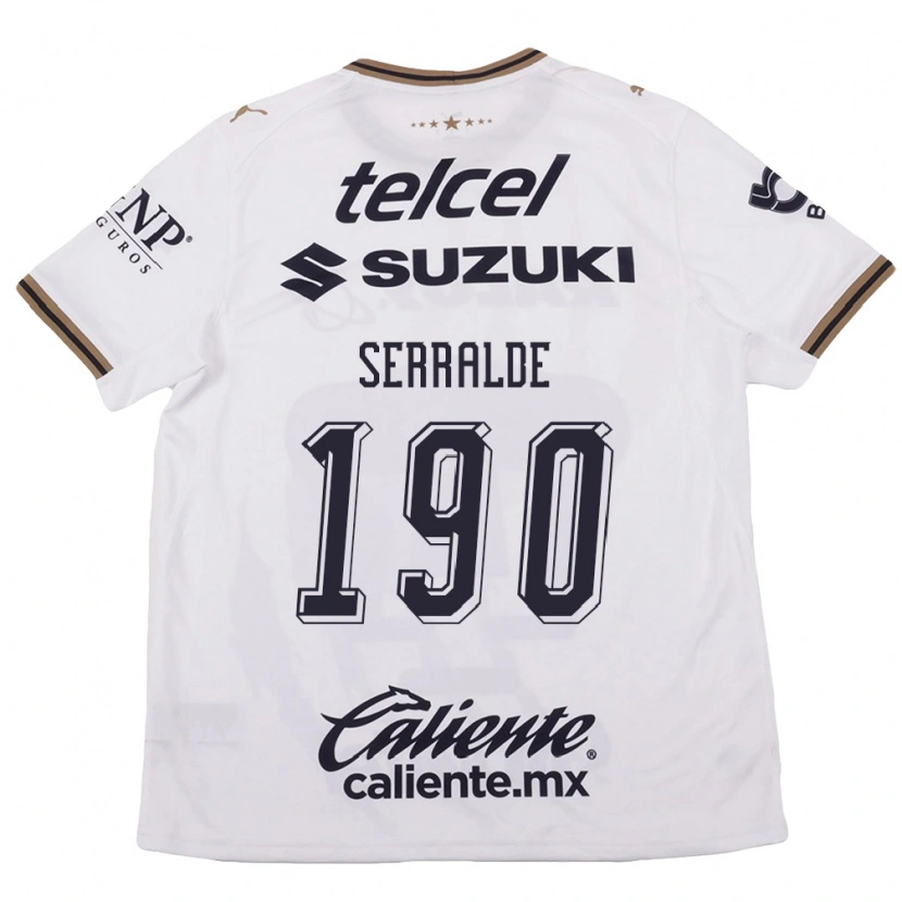 Danxen Mujer Camiseta Gerardo Serralde #190 Blanco Negro Marrón 2ª Equipación 2026/27 La Camisa México