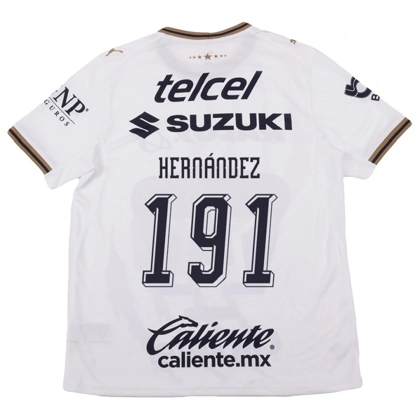 Danxen Mujer Camiseta Marco Hernández #191 Blanco Negro Marrón 2ª Equipación 2026/27 La Camisa México
