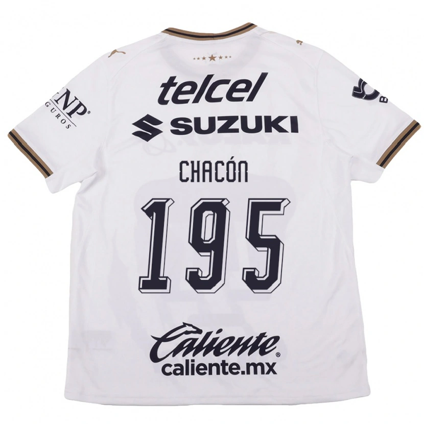 Danxen Mujer Camiseta Eduardo Chacón #195 Blanco Negro Marrón 2ª Equipación 2026/27 La Camisa México