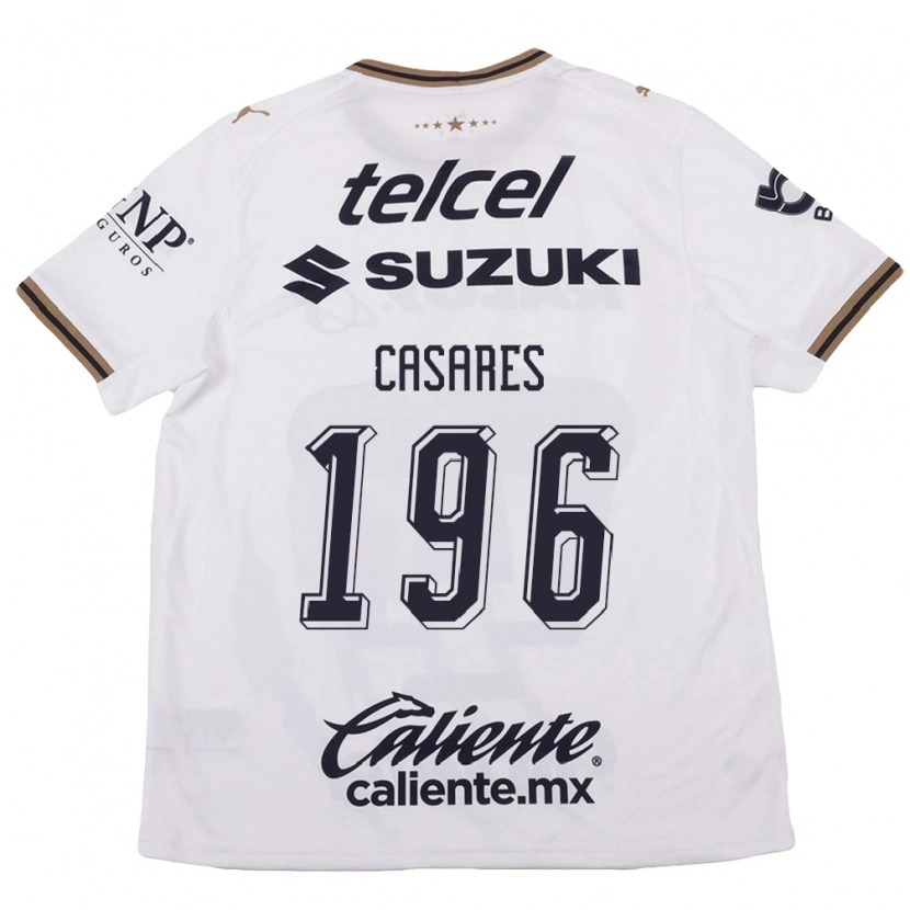 Danxen Mujer Camiseta Mateo Casares #196 Blanco Negro Marrón 2ª Equipación 2026/27 La Camisa México