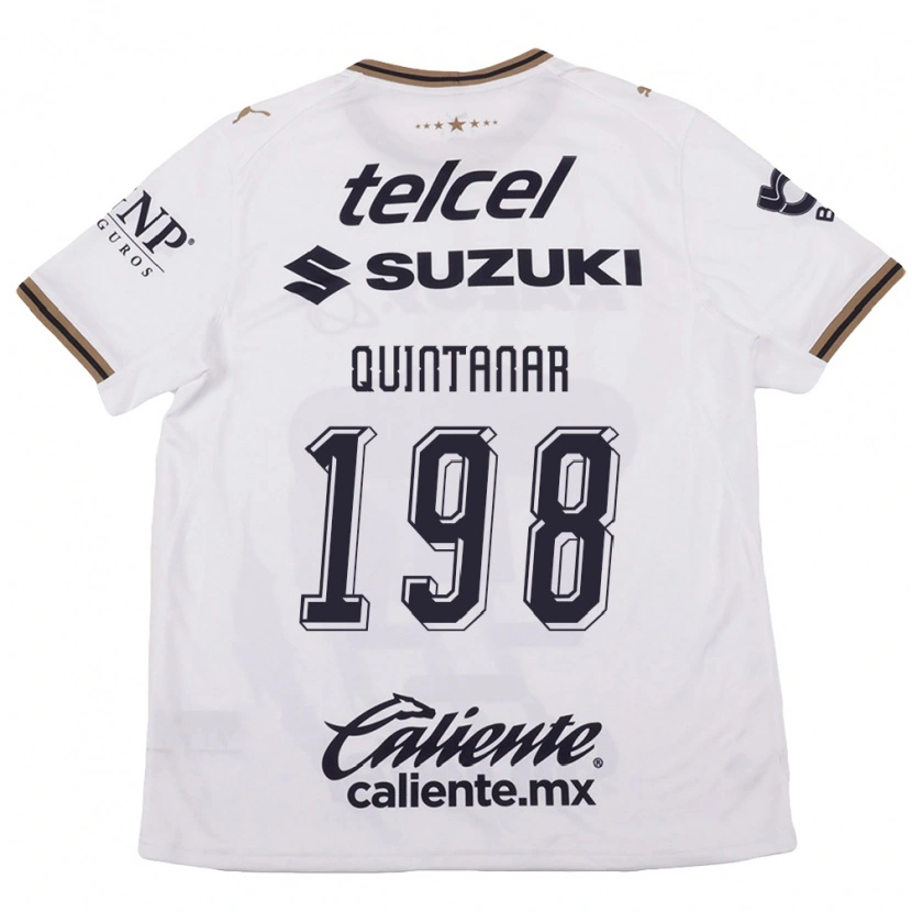 Danxen Mujer Camiseta Edgar Quintanar #198 Blanco Negro Marrón 2ª Equipación 2026/27 La Camisa México