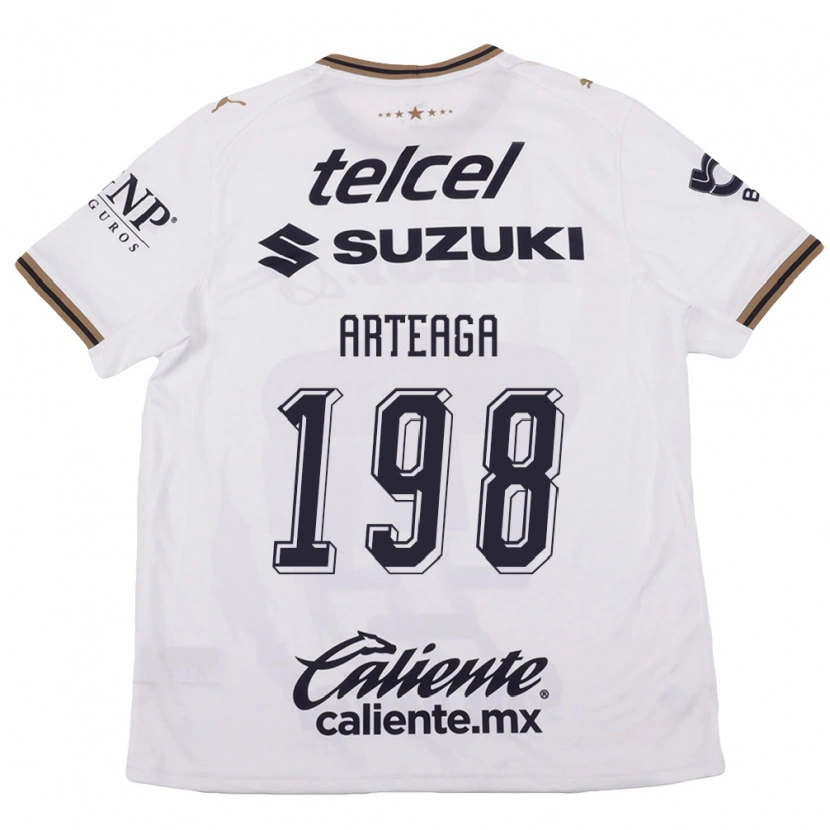 Danxen Mujer Camiseta Edwin Arteaga #198 Blanco Negro Marrón 2ª Equipación 2026/27 La Camisa México