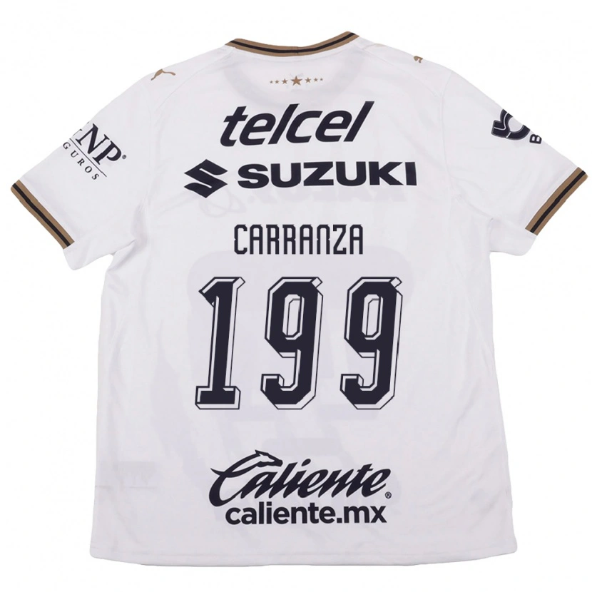 Danxen Mujer Camiseta Kléber Carranza #199 Blanco Negro Marrón 2ª Equipación 2026/27 La Camisa México