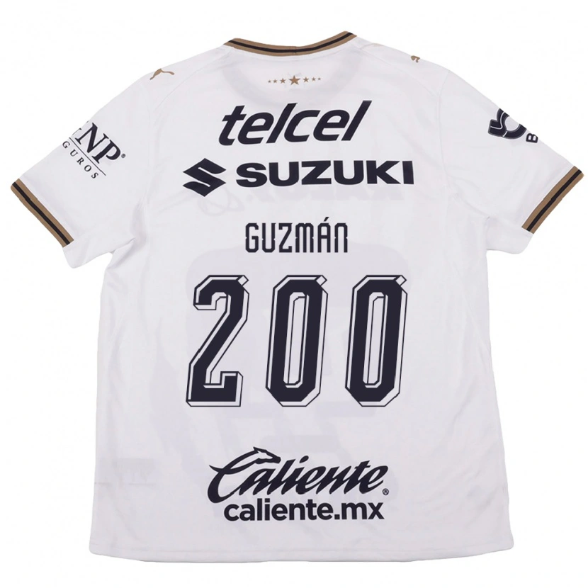 Danxen Mujer Camiseta Alan Guzmán #200 Blanco Negro Marrón 2ª Equipación 2026/27 La Camisa México