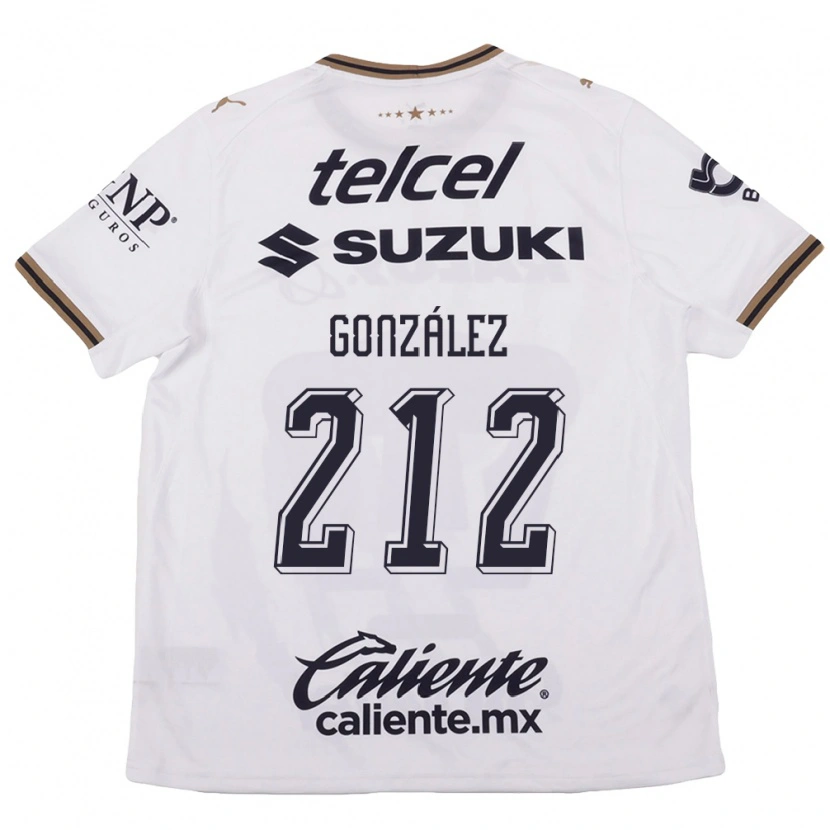 Danxen Mujer Camiseta José González #212 Blanco Negro Marrón 2ª Equipación 2026/27 La Camisa México