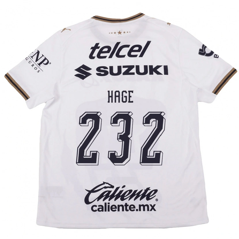 Danxen Mujer Camiseta Dayub Hage #232 Blanco Negro Marrón 2ª Equipación 2026/27 La Camisa México