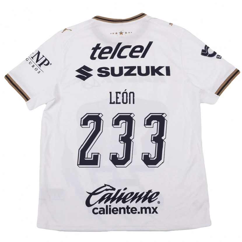 Danxen Mujer Camiseta Andryk León #233 Blanco Negro Marrón 2ª Equipación 2026/27 La Camisa México