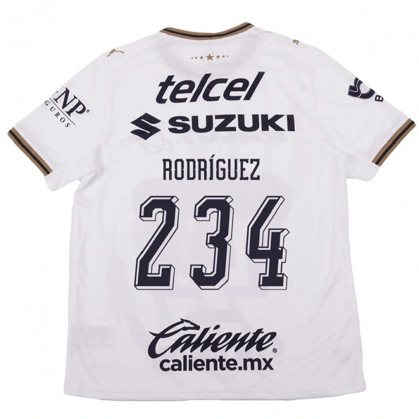 Danxen Mujer Camiseta Axel Rodríguez #234 Blanco Negro Marrón 2ª Equipación 2026/27 La Camisa México