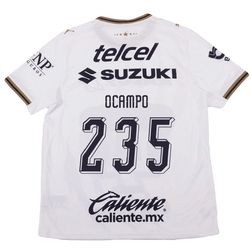Danxen Mujer Camiseta Johan Ocampo #235 Blanco Negro Marrón 2ª Equipación 2026/27 La Camisa México