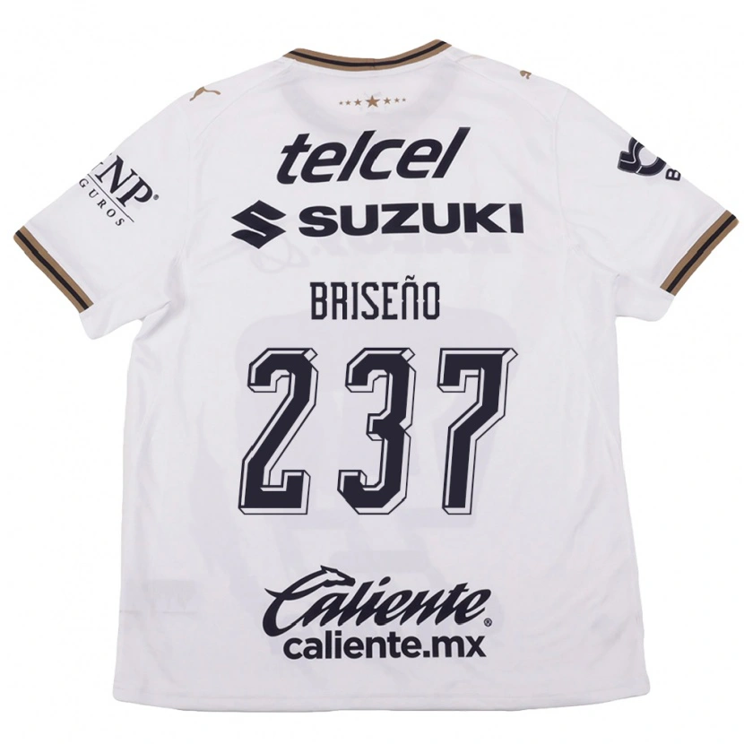 Danxen Mujer Camiseta Juan Briseño #237 Blanco Negro Marrón 2ª Equipación 2026/27 La Camisa México