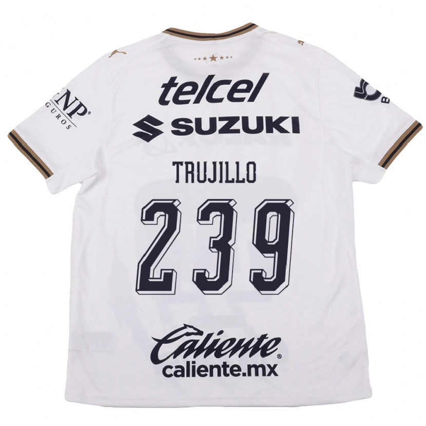 Danxen Mujer Camiseta Axel Trujillo #239 Blanco Negro Marrón 2ª Equipación 2026/27 La Camisa México