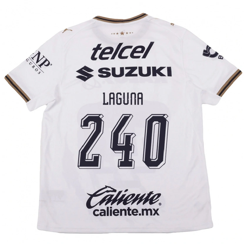 Danxen Mujer Camiseta Diego Laguna #240 Blanco Negro Marrón 2ª Equipación 2026/27 La Camisa México