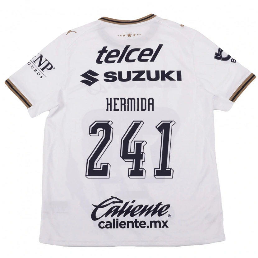 Danxen Mujer Camiseta Emiliano Hermida #241 Blanco Negro Marrón 2ª Equipación 2026/27 La Camisa México