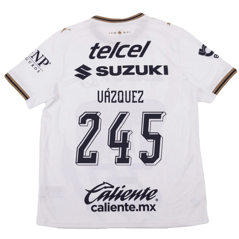 Danxen Mujer Camiseta Austin Vázquez #245 Blanco Negro Marrón 2ª Equipación 2026/27 La Camisa México