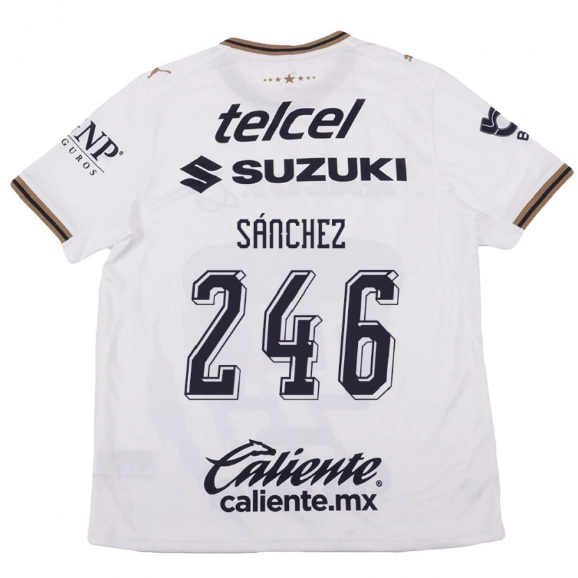 Danxen Mujer Camiseta Oswaldo Sánchez #246 Blanco Negro Marrón 2ª Equipación 2026/27 La Camisa México