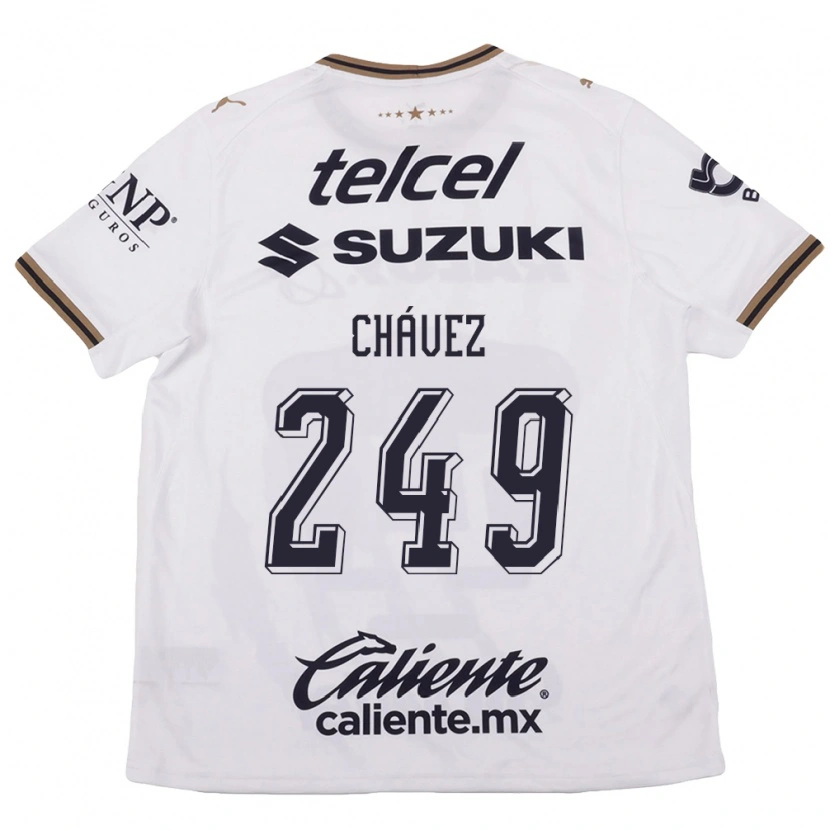 Danxen Mujer Camiseta José Chávez #249 Blanco Negro Marrón 2ª Equipación 2026/27 La Camisa México