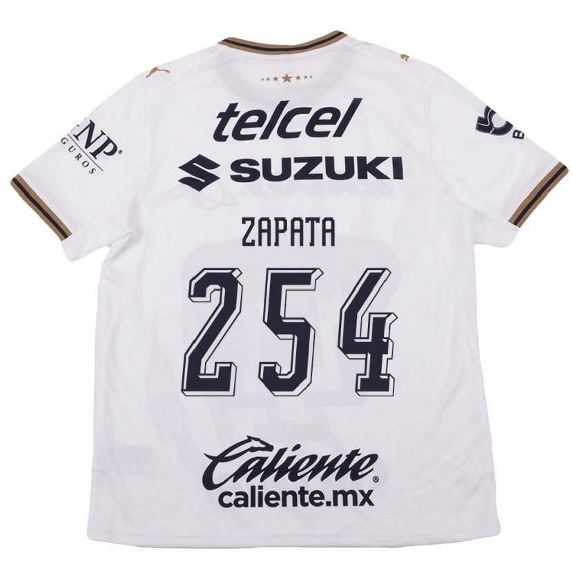 Danxen Mujer Camiseta Jan Zapata #254 Blanco Negro Marrón 2ª Equipación 2026/27 La Camisa México