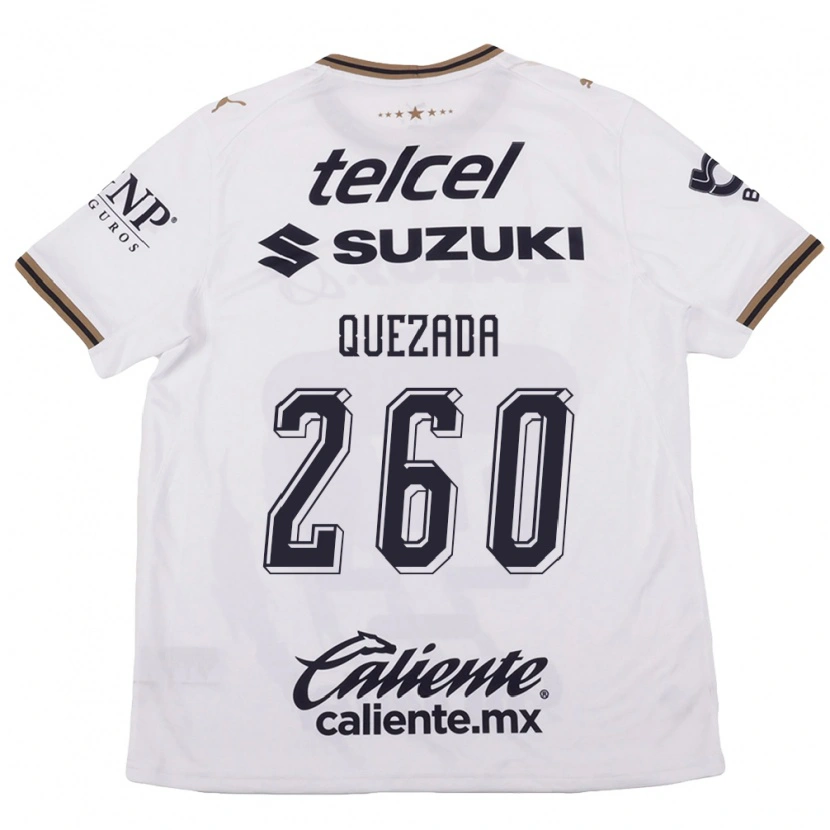 Danxen Mujer Camiseta Héctor Quezada #260 Blanco Negro Marrón 2ª Equipación 2026/27 La Camisa México