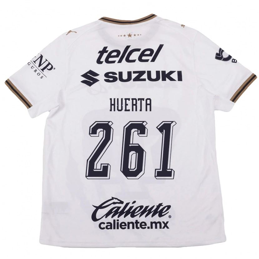 Danxen Mujer Camiseta José Huerta #261 Blanco Negro Marrón 2ª Equipación 2026/27 La Camisa México