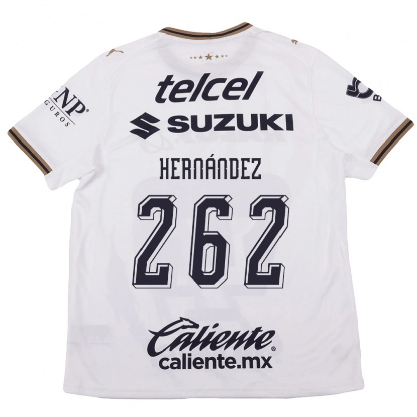 Danxen Mujer Camiseta Roberto Hernández #262 Blanco Negro Marrón 2ª Equipación 2026/27 La Camisa México