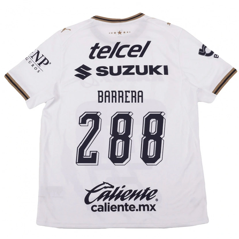 Danxen Mujer Camiseta Diego Barrera #288 Blanco Negro Marrón 2ª Equipación 2026/27 La Camisa México