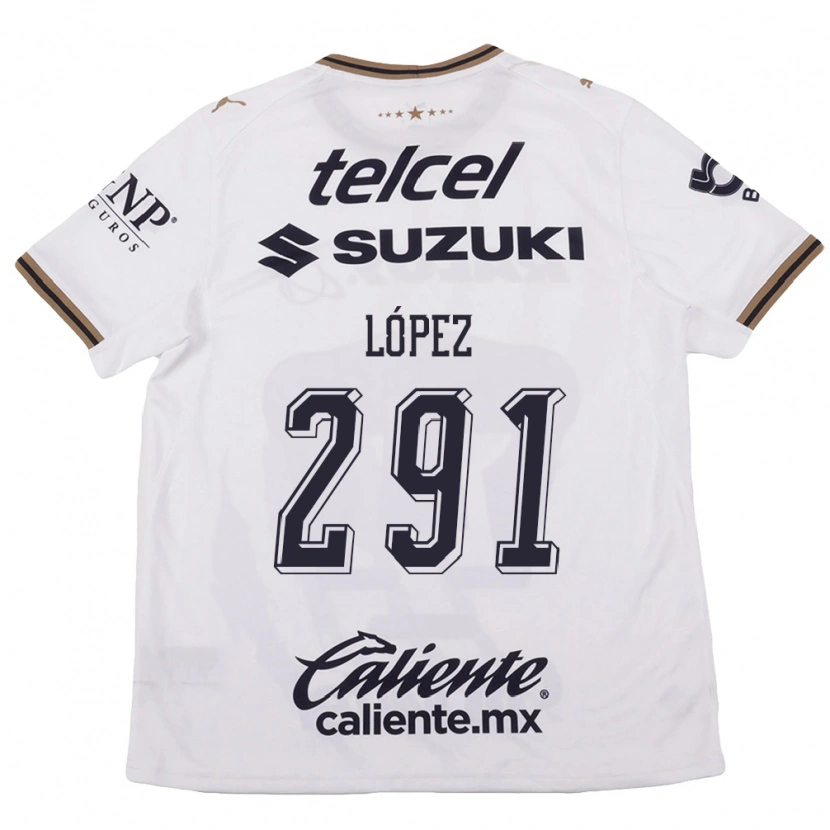Danxen Mujer Camiseta Javier López #291 Blanco Negro Marrón 2ª Equipación 2026/27 La Camisa México